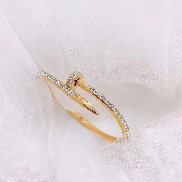 

G Bangle Titanium Steel Rose Gold Bracelets European and American Fashion Red Green Couple Bracelet Net Red Trend Personality Open Men Women