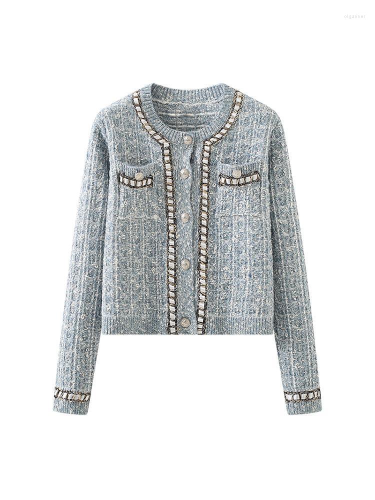 

Women' Knits & Tees Autumn Winter Korean Women' Clothes Luxury Chic Knitting Sweater Coat O-Neck Jacket Top Casaco OutwearWomen' Olga, Main graph color