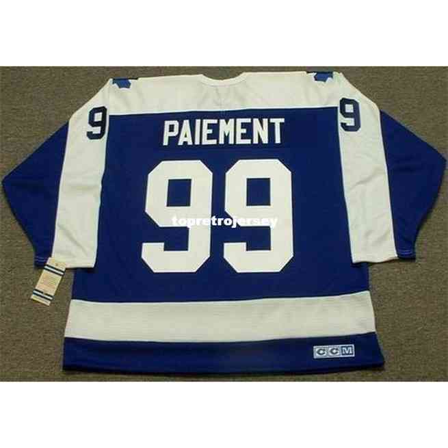

Wholesale Mens Wilf Paiement 1980 Ccm Vintage Cheap Retro Hockey Jersey, Blue