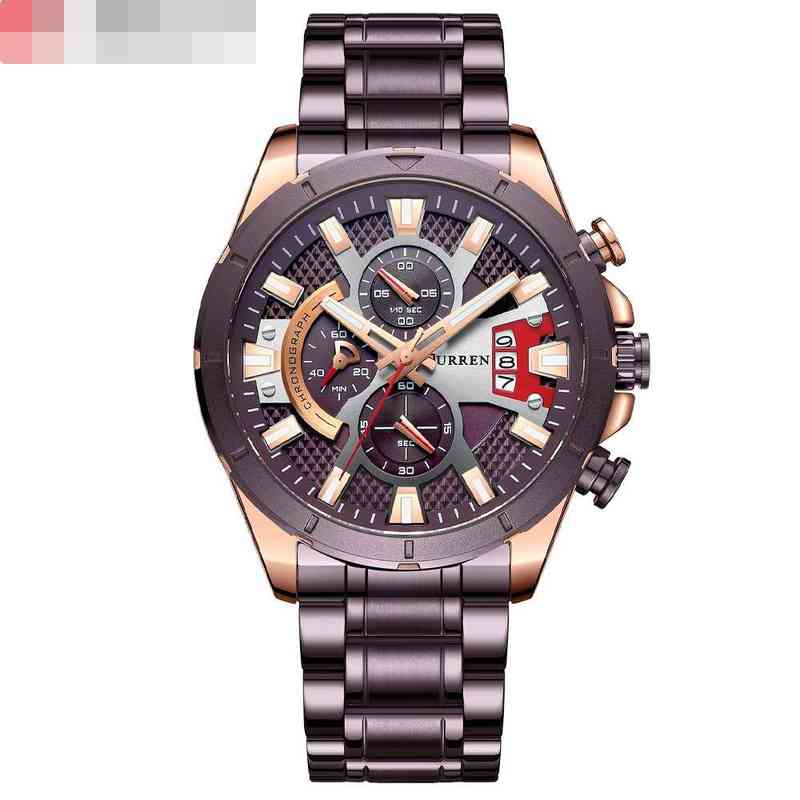 

huiya06 Bao Men Watch Fashion Wave Leather Watchees Waterproof Quartz Watchet