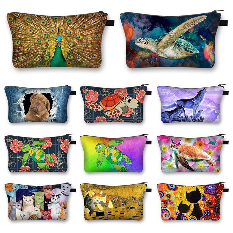 

Cosmetic Bags & Cases Snow Wolf Printed Hand Hold Travel Storage Bag Toiletry Handbag