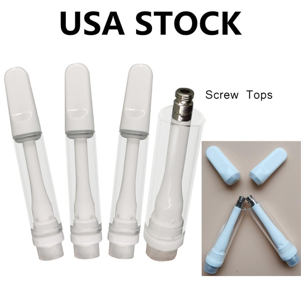 

USA STOCK Vape Pen Cartridges Full Ceramic Vapes Carts Atomizer Lead 510 Thread Cartridge intake hole 4x2 0mm 1ML E-Cigarette3347