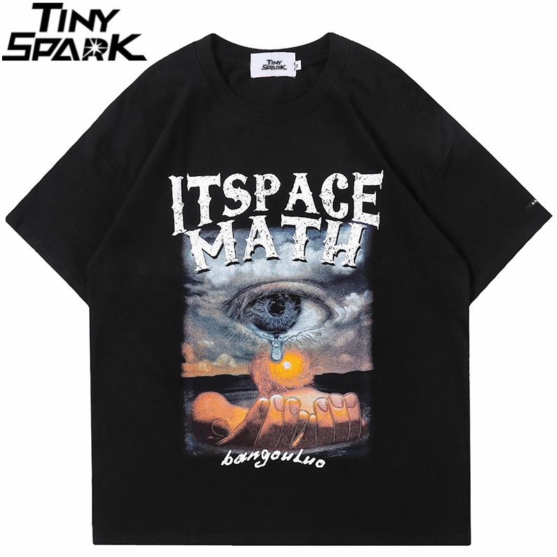 

Men's T-Shirts Hip Hop Harajuku T-Shirt Men Streetwear Eye Tear Letter Printed T Shirt 2022 Summer Short Sleeve Tshirt Cotton Casual Tops Te, A145195 white