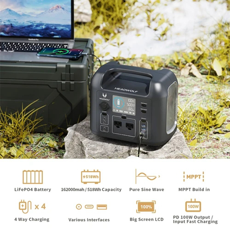 

D500 500Wh 162000mAh Batteries Portable Power Station for Outdoor Camping Travel Hunting RV CPAP Home Emergency