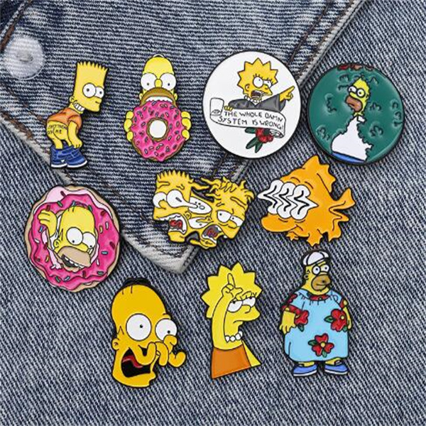 

Funny Cartoon Enamel Pins Brooches Backpack Badge Multi Design A220
