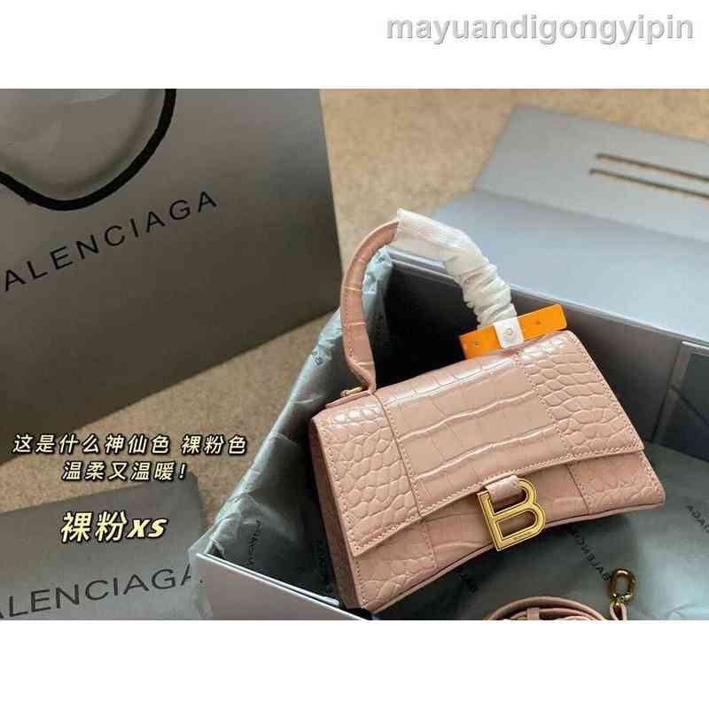 Designer bag high level handbag bale'ciga's layer cowhide hourglass bag shoulder messenger handbag high texture luxury bag new style fa