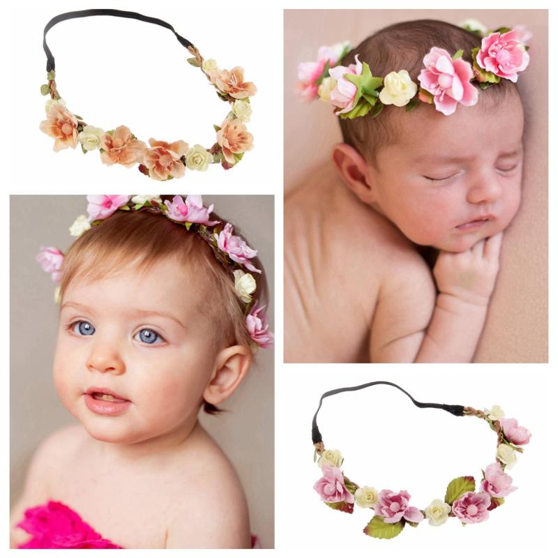 

Hair Accessories Yundfly Fashion Baby Girls Flower Garland Kids Floral Anadem Graland Children Wreath Po PropsHair, Red