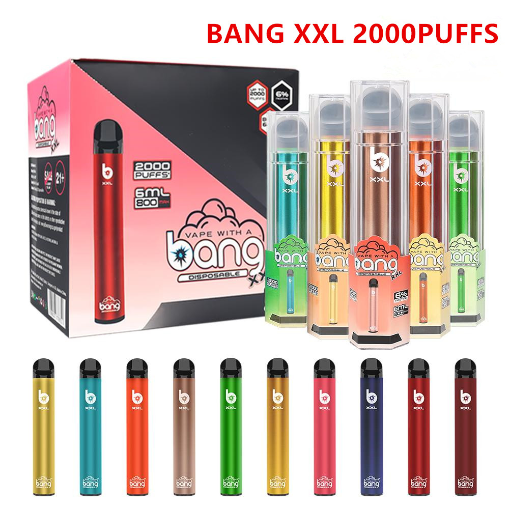 

ZOOY GOOD quality BANG XXL 2000 puffs XXL electronic cigarette disposable vape pen Pre Filled Pods Vapes Cartridge