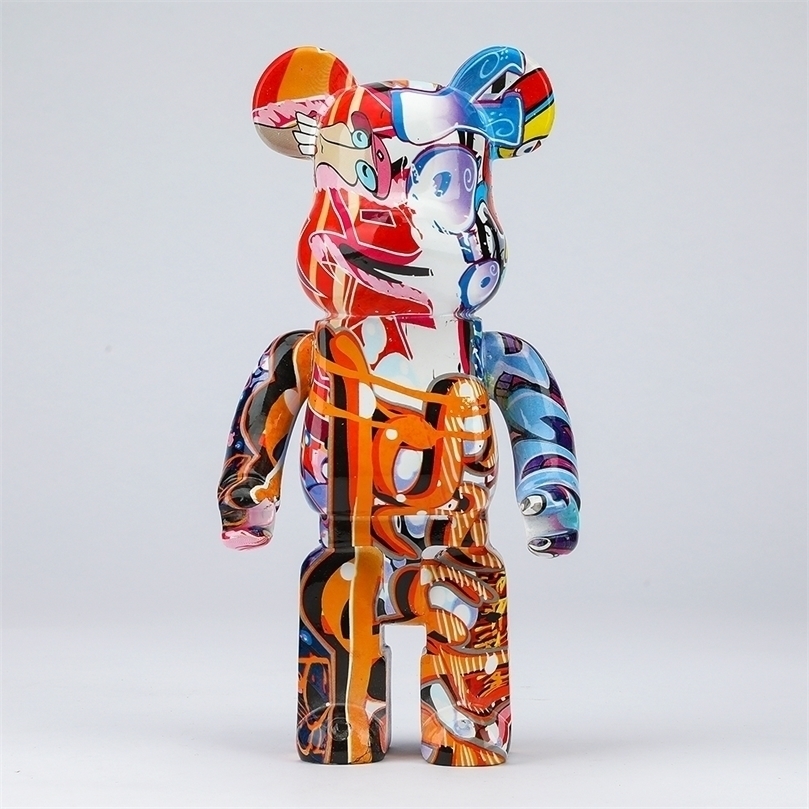 

Figurines For Interior 28Cm 400% Be@rbrick Games Home Decoration Desk Accessories Luxury Living Room 220510