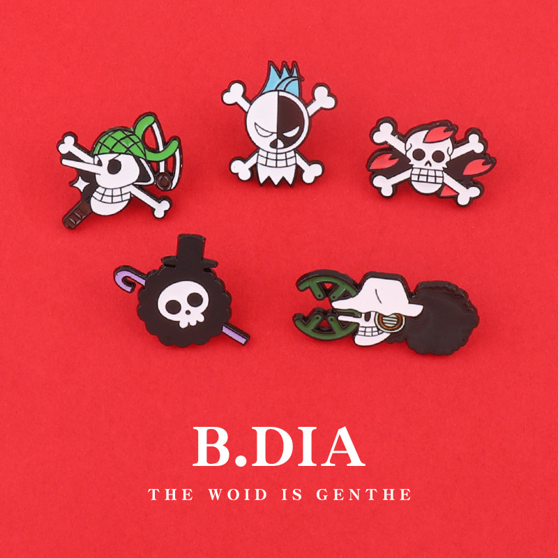 

anime one piece brooch personality cute bag decoration badge, Color #2