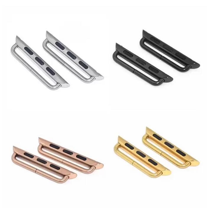 

Smart straps Connector Adapter For Apple Watch Stainless Steel for iwatch 123456 Band Strap Connectors 38mm 40mm 42mm 44mm Seamless Aluminum Wrist Linker