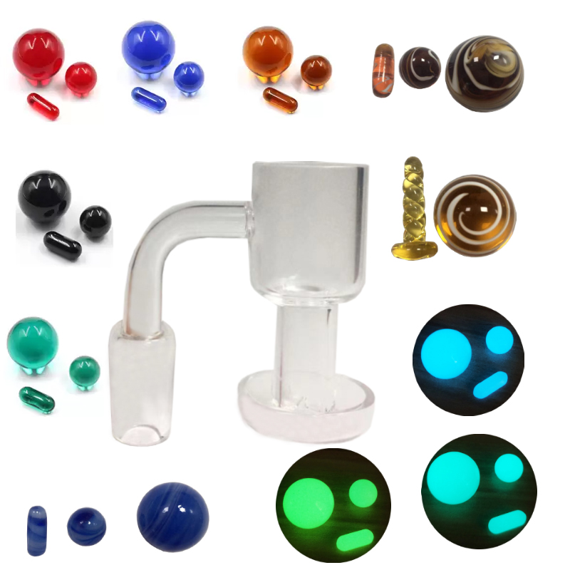 

Smoking Terp Quartz Bangers Blender Slurpers With 2 Marble Ball plus Glass Capsule Carb Cap Set Glow in Dark Bowls Slide Jump Funny For Water Pipes Hookah Bong