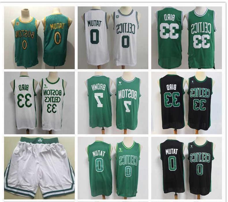 

Boston''Celtics''MEN Throwback Jersey Larry 33 Bird Jayson 0 Tatum Jaylen 7 Brown Basketball Shorts Basketball Jersey green black, Color