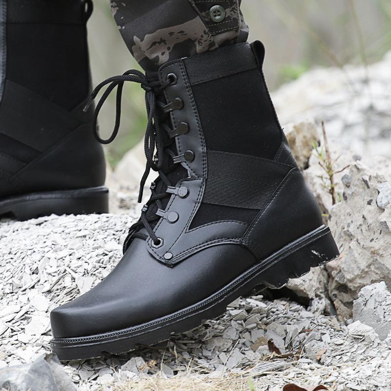

Boots Black Military Tactical Combat Men Work Safety Shoes Comabt Steel Toe Tactico Motorcycle Botas Hombre