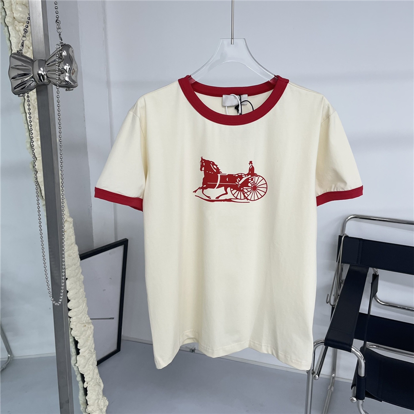 Classic Designers Women's T Shirt Logo Printed Short Sleeves Embroidery Carriage Girl Lady New Short Sleeved White Letters High Quality Casu-image-766471174