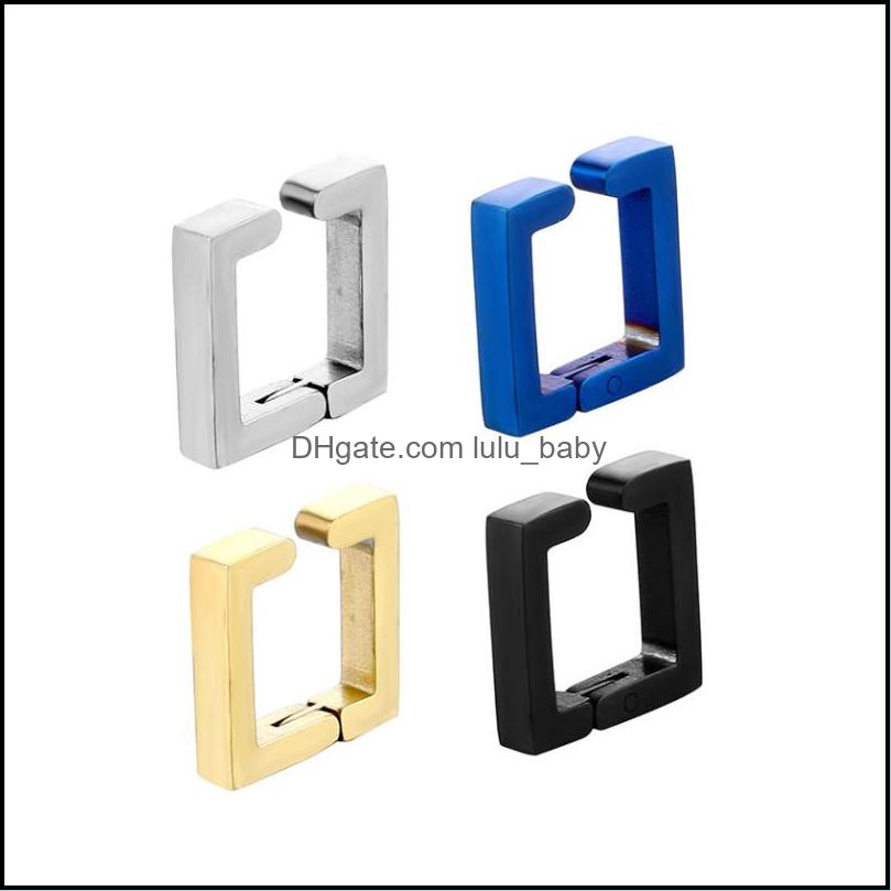 

Body Arts Tattoos Art Health Beauty 316L Stainless Steel Square Ear Clip Punk Hip Hop Piercing Jewelry For Men And Women Dhoo9