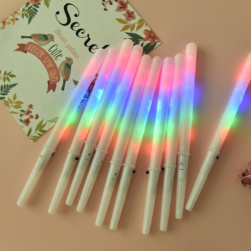 

LED Light Up Cotton Candy Cones Colorful Glowing Marshmallow Sticks Impermeable Colorful Marshmallow Glow Stick