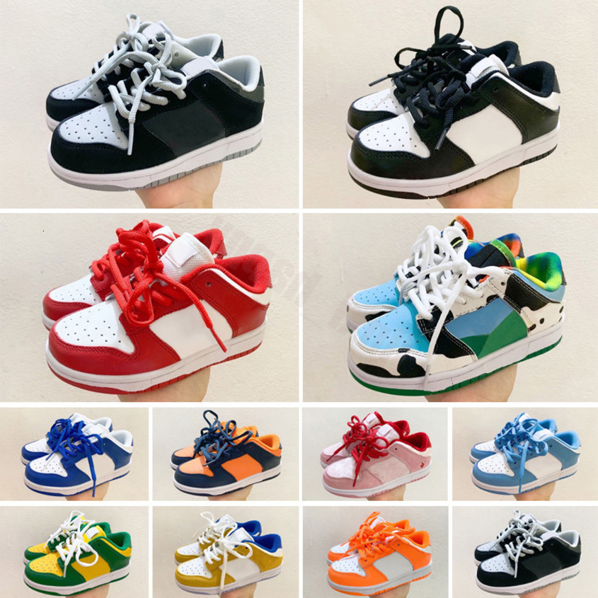 

Discount Kids S.B Dunking Skateboard Shoes Low Top Orange Dairy Cow Black White Brazil Coast Syracuse Boys Girl Toddler Sports Trainer 26-35, Color 1
