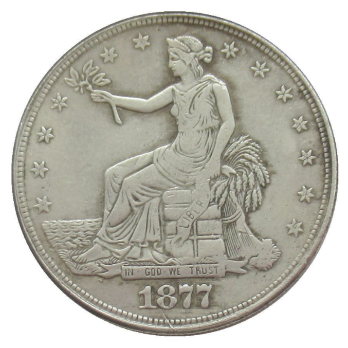 

US 1877 P-S-CC Trade Dollar Silver Plated Copy Coins metal craft dies manufacturing factory Price