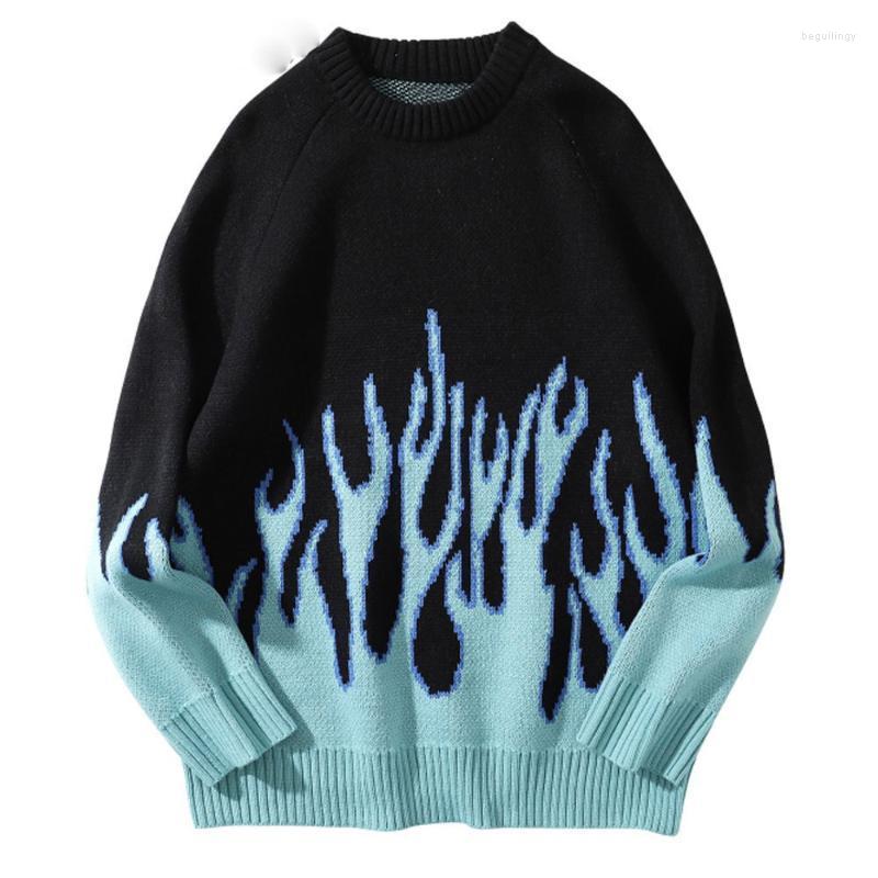 

Men's Sweaters Hip Hop Knitted Sweater Jumpers Streetwear 2022 Mens Fashion Casual Pullover Tops Coats Begu22, Blue
