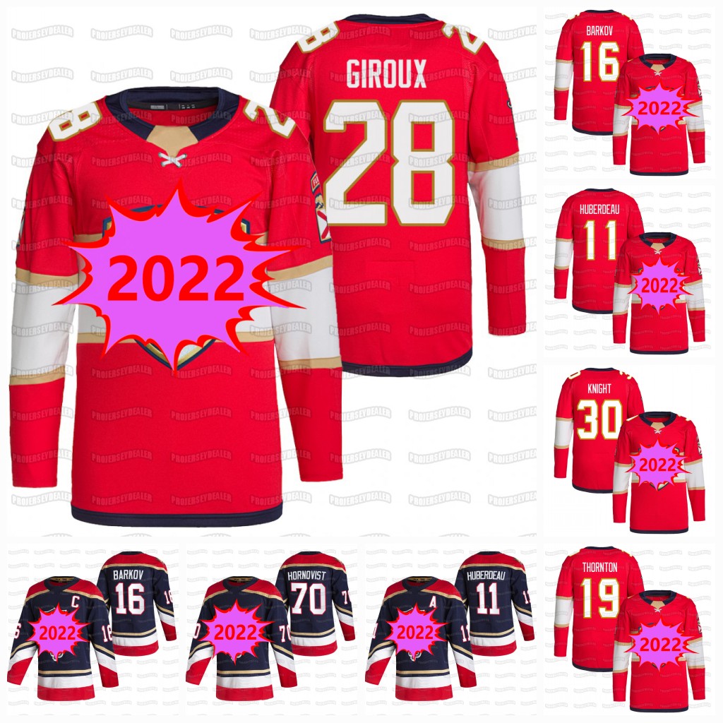 

Florida Panthers 28 Claude Giroux 2022 Jersey Jonathan Huberdeau Joe Thornton Spencer Knight Maxim Mamin Radko Gudas Aaron Ekblad Reinha Jerseys, White 2019 al-star game jersey