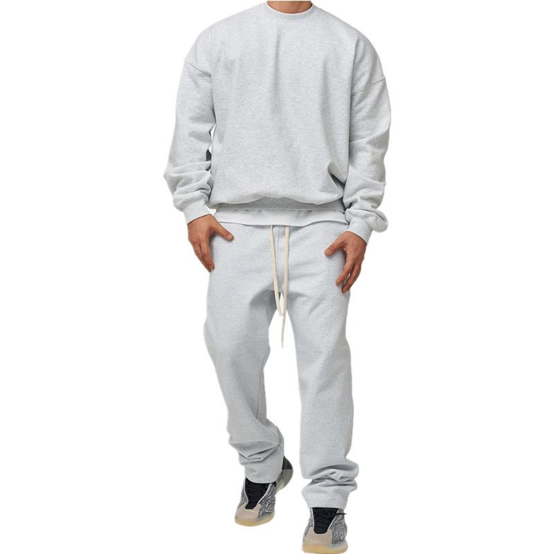 

Men's Tracksuits Men's Clothing Sets Hoodies Pants Autumn Winter Fashion Sweatshirt Pullover Jogging Sweatpants Solid Color SuitMen's, Black