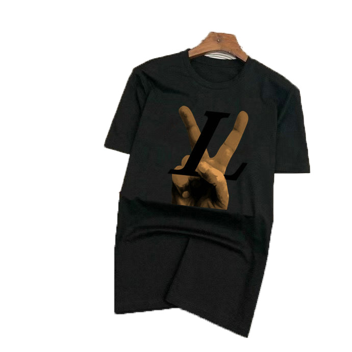 

Fashion Men TEE High quality Summer TEE round neck pullover monogrammed Ladies Casual shirt Short sleeve Street Hip hop clothing Asian size M-3XL 93