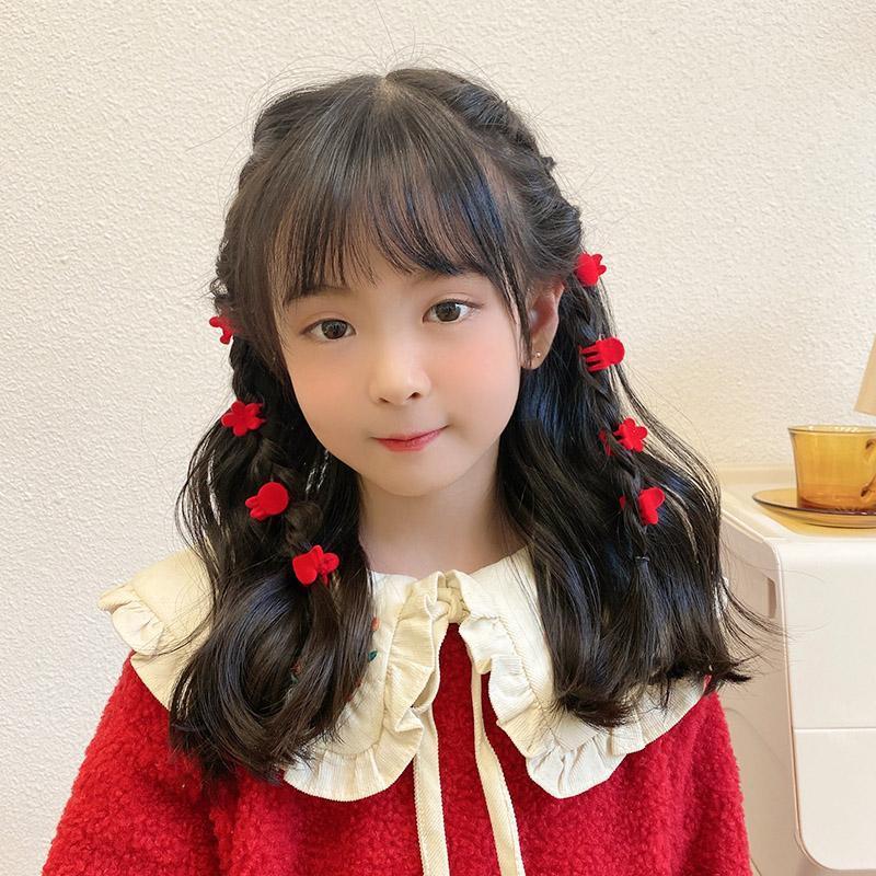 

Hair Accessories Children's Holiday Hairpin Red Festive Stage Performance 2022, 10pcs