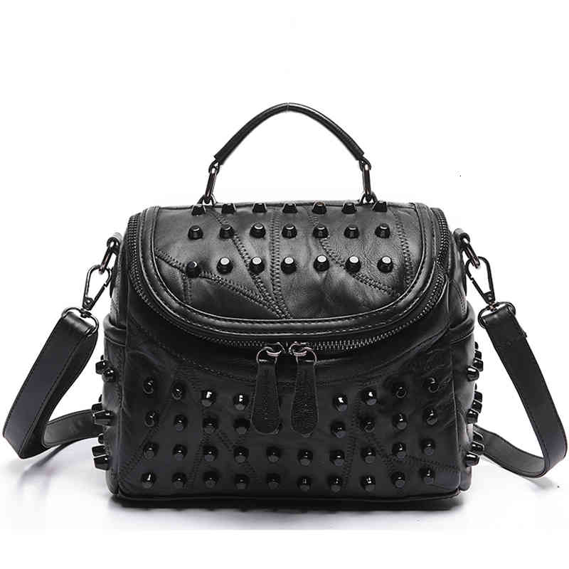 

2022 Luxury Women Genuine Leather Sheepskin Messenger s Handbags Famous Brands Designer Female Handbag Shoulder Bag Sac, Black