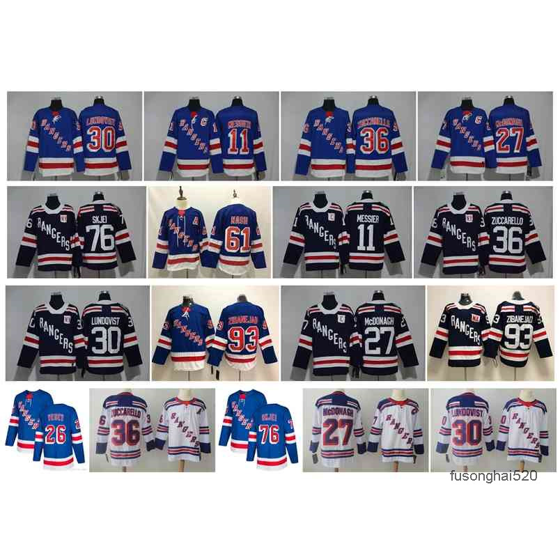 

95 NY New York Rangers Jersey 24 Kakko Henrik Lundqvist 10 Artemi Panarin 76 Brady Skjei 93 Mika Zibanejad Ryan McDonagh Messier Hockey nhl' Jerseys, As pic