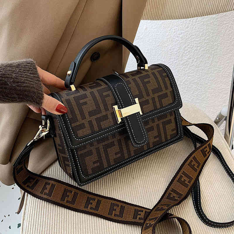 

Factory Super Discount 70% OFF female Single Shoulder Chaohan Bag underarm contrast color women's bag wide shoulder strap NM8W, Black