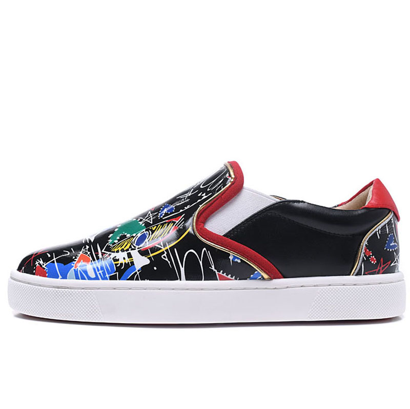 Hommes femmes chaussures décontractées rouges bassheurs de baskets en cuir authentique sur des chaussures de bateau rouge Sole designer de luxe e