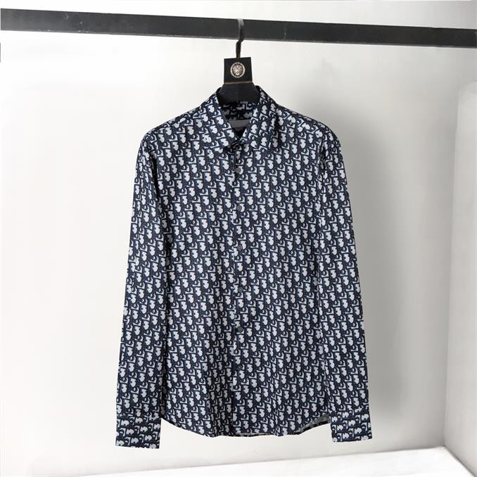 

Men's Dress Shirts bberry Polka Dot Mens Designer Shirt Autumn Long Sleeve Casual Mens Dres Hot Style Homme Clothing M-3XL#09