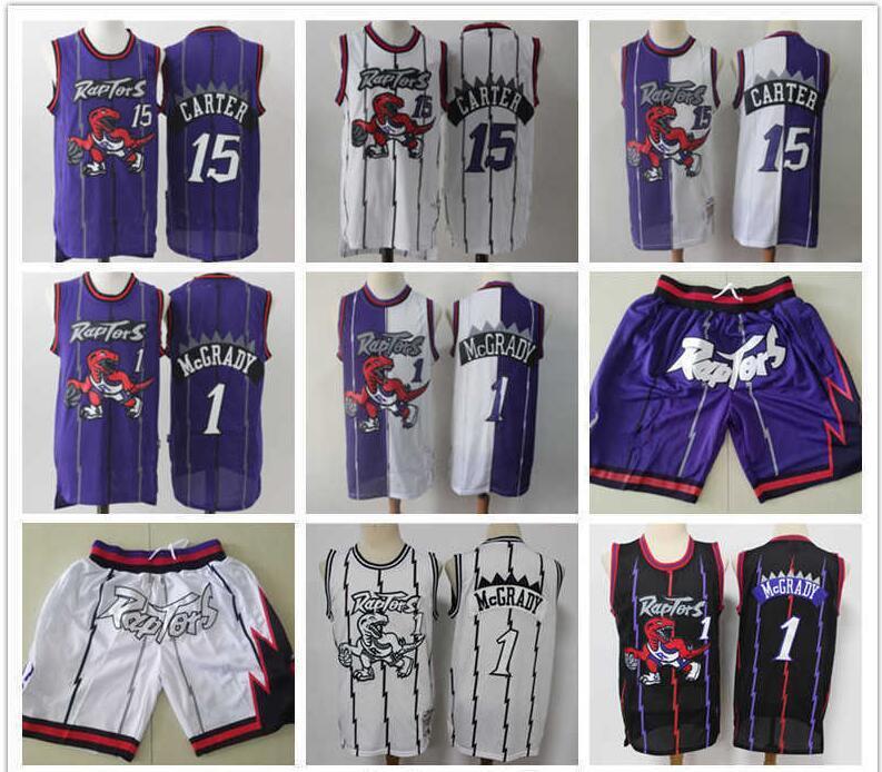 

Toronto''Raptors''MEN Jersey purple Vince 15 Carter Tracy 1 McGrady Shorts Basketball Jerseys, Color
