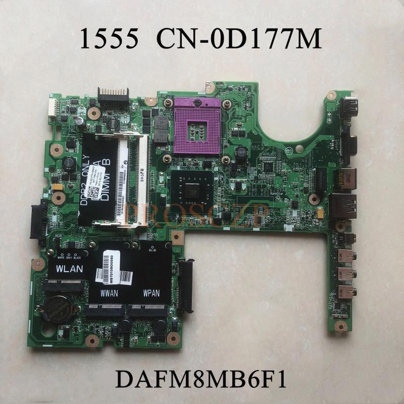 

Motherboards FOR 1555 Laptop Motherboard DAFM8MB6F1 With CN-0D177M 0D177M D177M GM45 100% Working Well