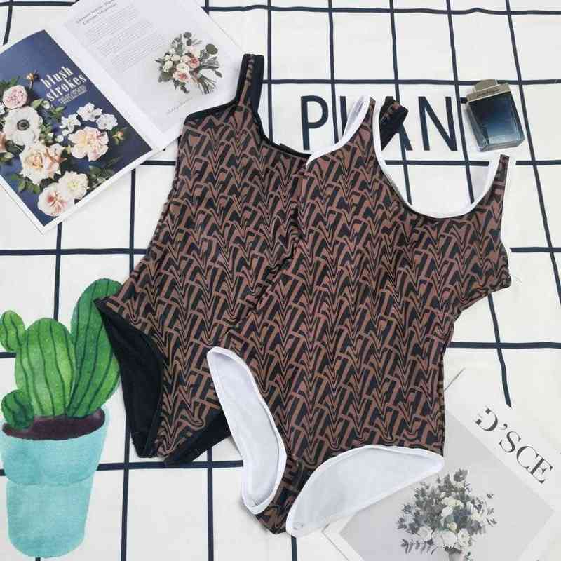 

Female Swimsuit Sense Backl Triangle Onepiece Net Red Star Spring Resort Ff Letter Swimsuit