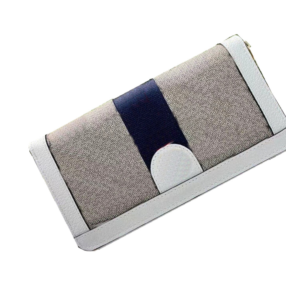 

22High quality designer wallet Unisex red blue stripe zero wallet credit card bag long and short delivery box