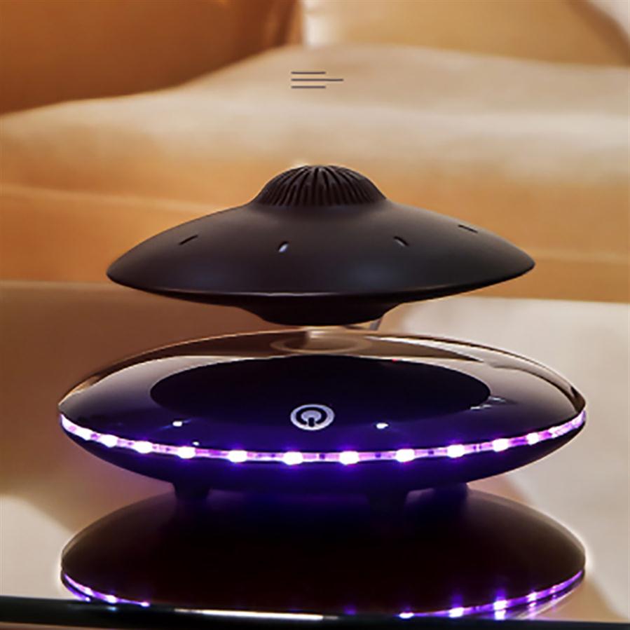 

Magnetic levitation smart Bluetooth speakers super bass stereo wireless charging UFO style design HIFI sound quality LED Coloured 300Q