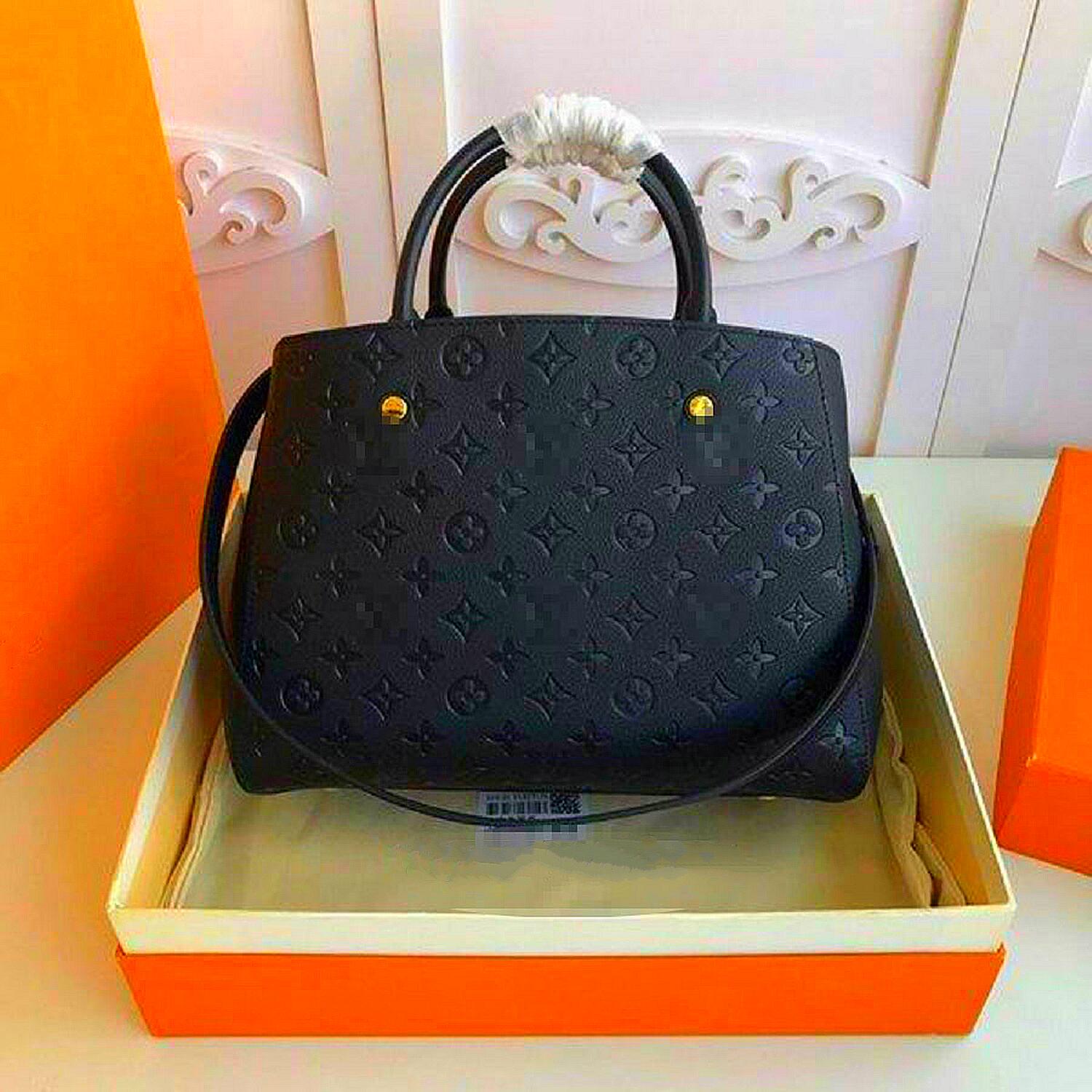 

GGs LVs YSLs louiseity viutonity VUTTONS Fashion MONTA IGNE Black embossing bag Handbags Leather Women Shoulder Bags Messenger Crossbody Purse Designers Handbag, Customize