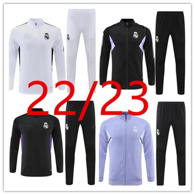 

2223 Real Madrids Half Zipper Long pull Jacket Football TRACKSUIT training suit MEN soccer chandal futbol HAZARD ASENSIO ISCO chandal jogging Survetement Jerseys, Green