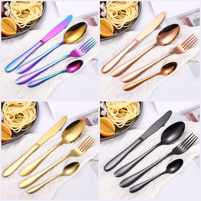 Modern Flatware Set Wed Cutlery Set Knife Spoon Fork Tableware Set-image-414819349
