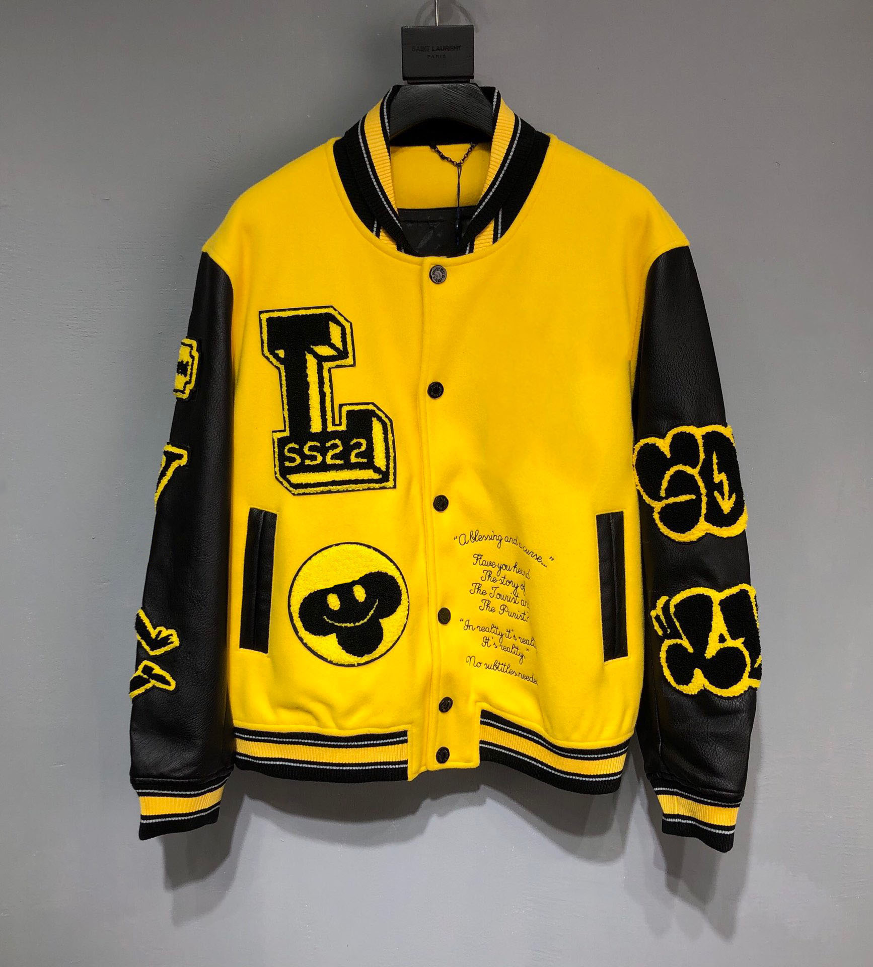 

New AOP jacquard letter knitted sweater in autumn / winter 2022acquard knitting machine e Custom jnlarged detail crew neck cotton 7fer4sr