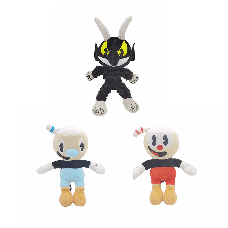

3Pcs/Lot Game Cuphead Plush Toy Mugman Devil Boss Plush Dolls Toys for Children, Multicolor