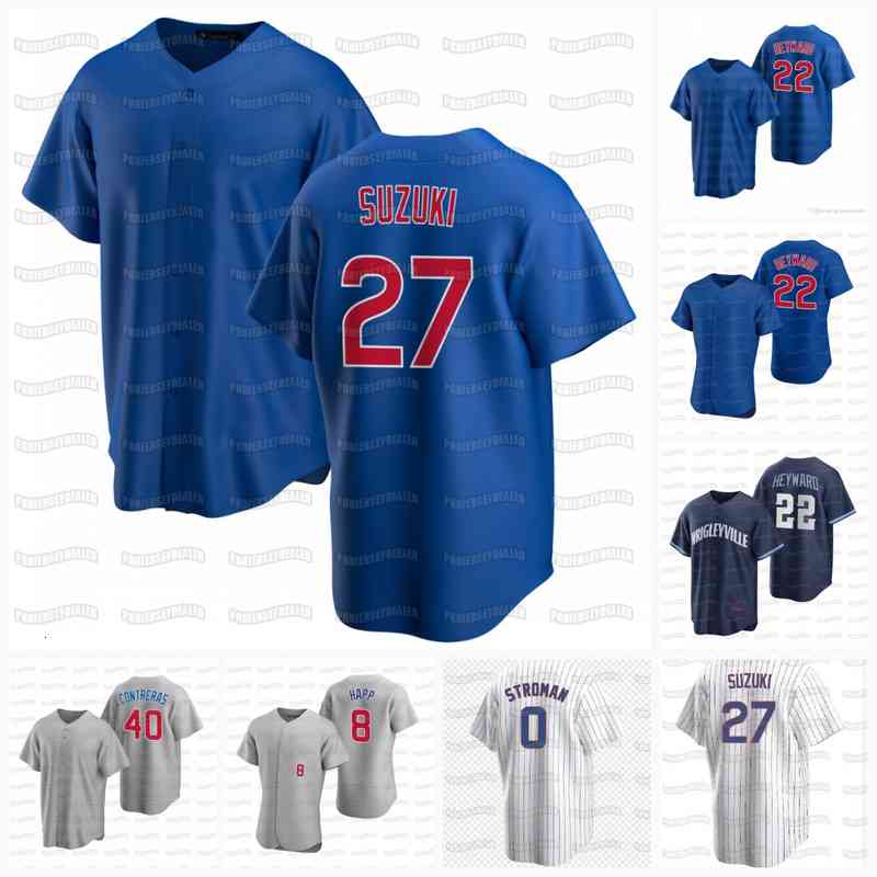 

C202 27 Seiya Suzuki 2022 Jersey Marcus Stroman Ian Happ Clint Frazier Jason Heyward Yan Gomes Willson Contreras Nico Hoerner Thompson Kyle, 2021 city connect flex base mens s-3xl