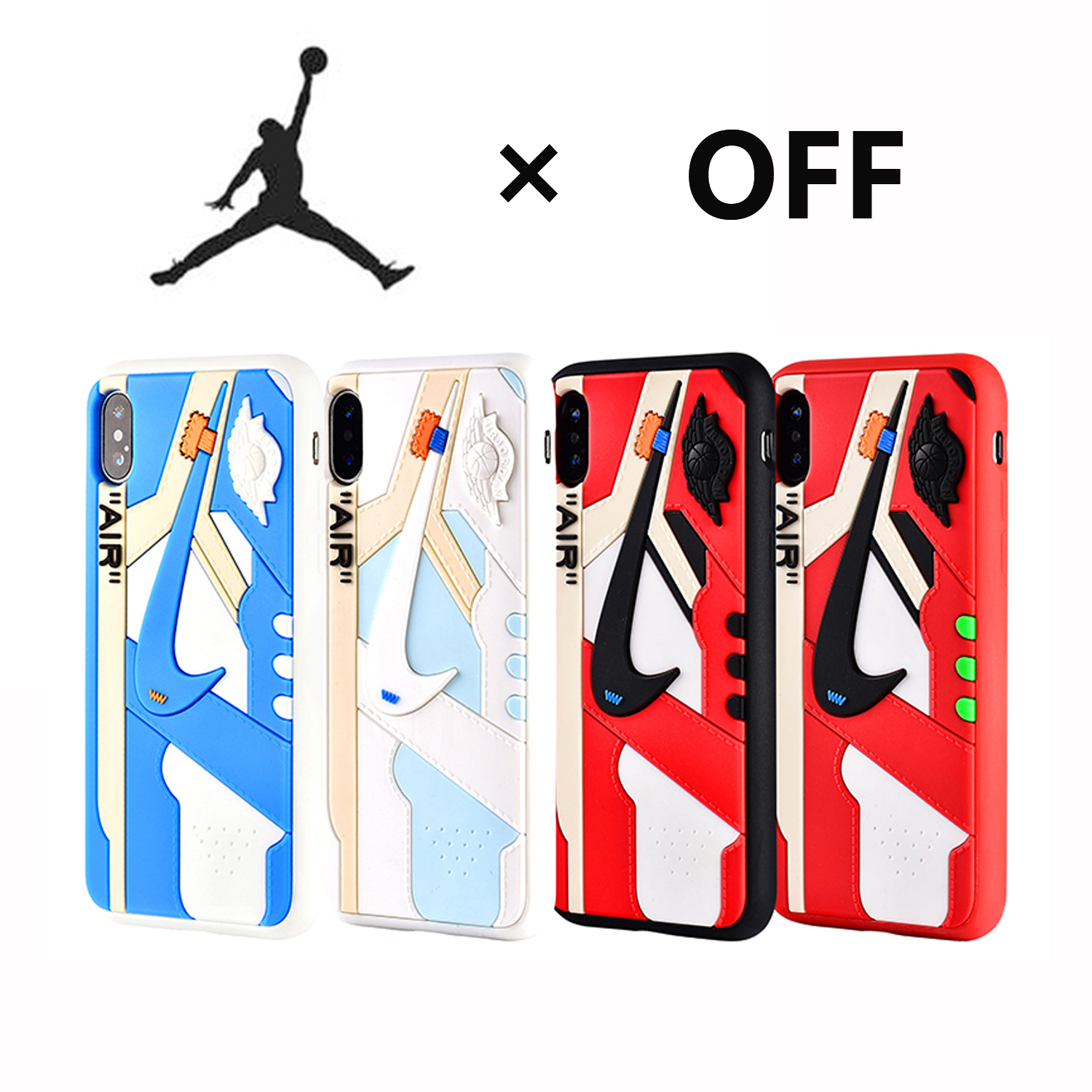 

apple iphone supreme Fashion 3D Silicone Cases iphone13 12 pro max Xs XR 7/8plus Top Quality Designer Phones Cover Sneakers sports cartoon Jordan nike Air Jordan note, Mix colors(only case)