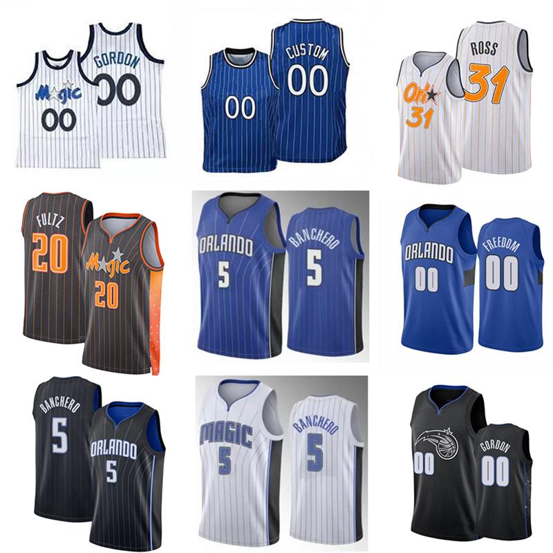 

ORL Paolo Banchero Magics Markelle Fultz Basketball Jerseys Wendell Carter jr Franz Wagner Cole Anthony Jonathan Isaac Mo Bamba Ross Gary Harris Custom Jersey, Colour 2
