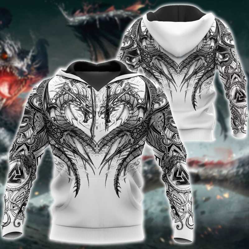 

Men's Hoodies & Sweatshirts Gothic Dragon Unisex 3D Print Autumn Fashion Sports Hoodie Spring Casual Streetwear Zip Hooded 5XL Oversized Har, Sweatshirt