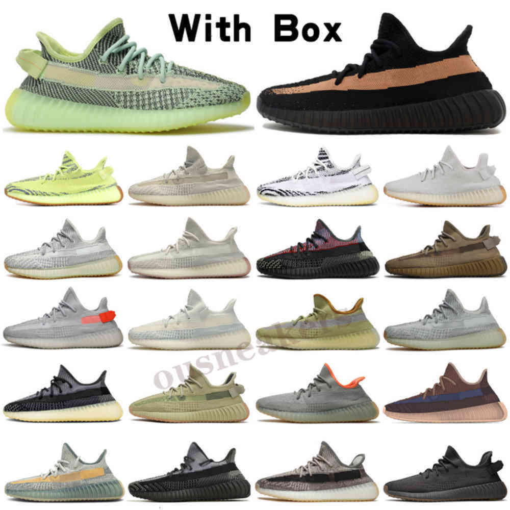 

2021 Kany V2 Reflective Shoes Fade Carbon Natural Israfil Cinder Earth Zyon Orech Sage Marsh Mens Women Trainers Sneakers''YEEZIES''BOOST'', Without box