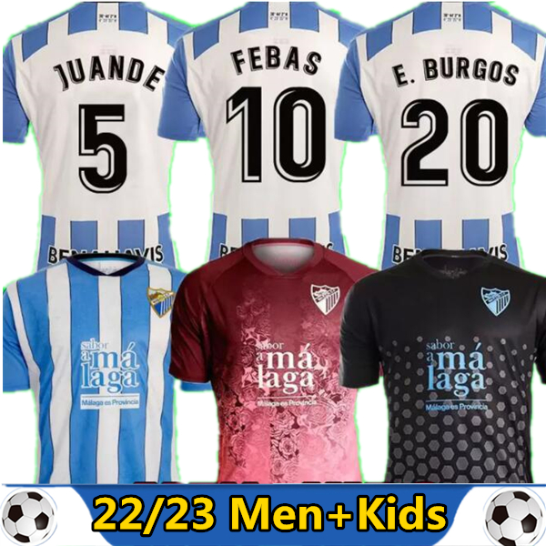 

22 23 Malaga Soccer Jerseys 2023 2022 away JUANPI Luis Munoz Febas ADRIAN CF Football Shirt Burgos Casas Juankar camiseta de fUtbol Juande Febas Uniforms men kids kit, Black