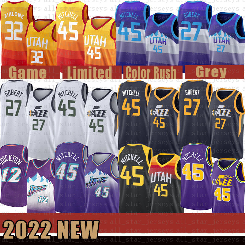 

Basketball Jerseys 12 32 10 Donovan Mitchell Rudy Gobert Utah''Jazz''Men 45 27 John Stockton Karl Malone Mike Conley 511, Jersey